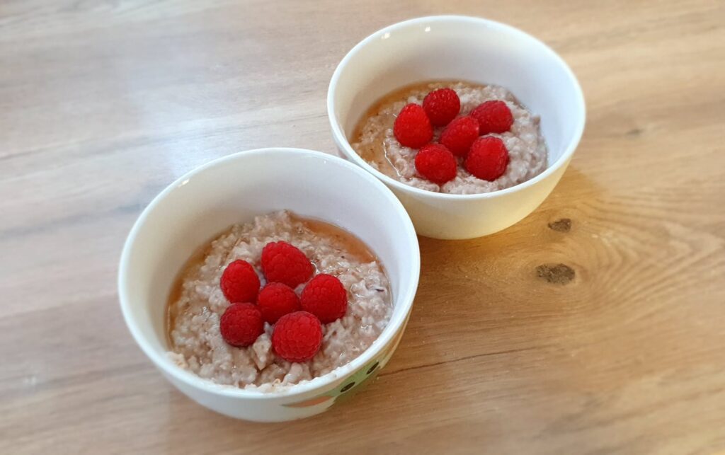 Sophie Aitken - Porridge with raspberries